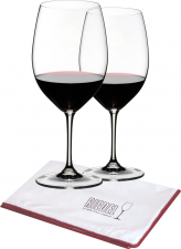 Riedel Vinum Cabernet-Merlot wijnglas met gratis poleerdoek (set van 2 glazen voor € 39,90)