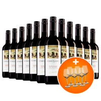 Domiziano wijnpakket + 6 Lively wijnglazen