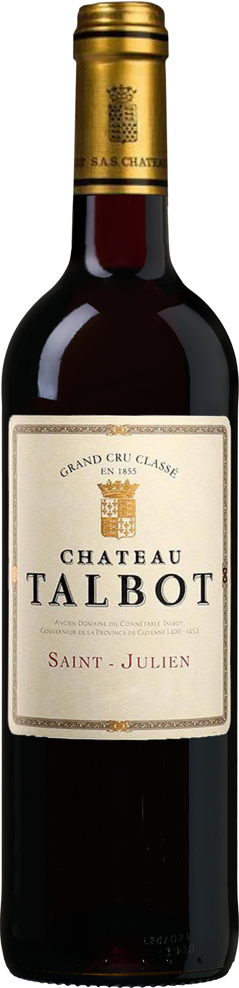 Château Talbot  Saint-Julien Grand Cru Classé -bij afname 6 flessen verpakt in originele kist-